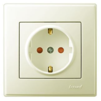 Розетка с защитой от детей Lezard Lesya, крем (705-0303-124)